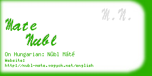 mate nubl business card